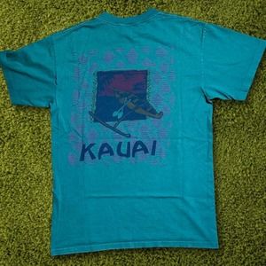Vintage Made In USA Single Stitch Kauai Hawaii T-Shirt